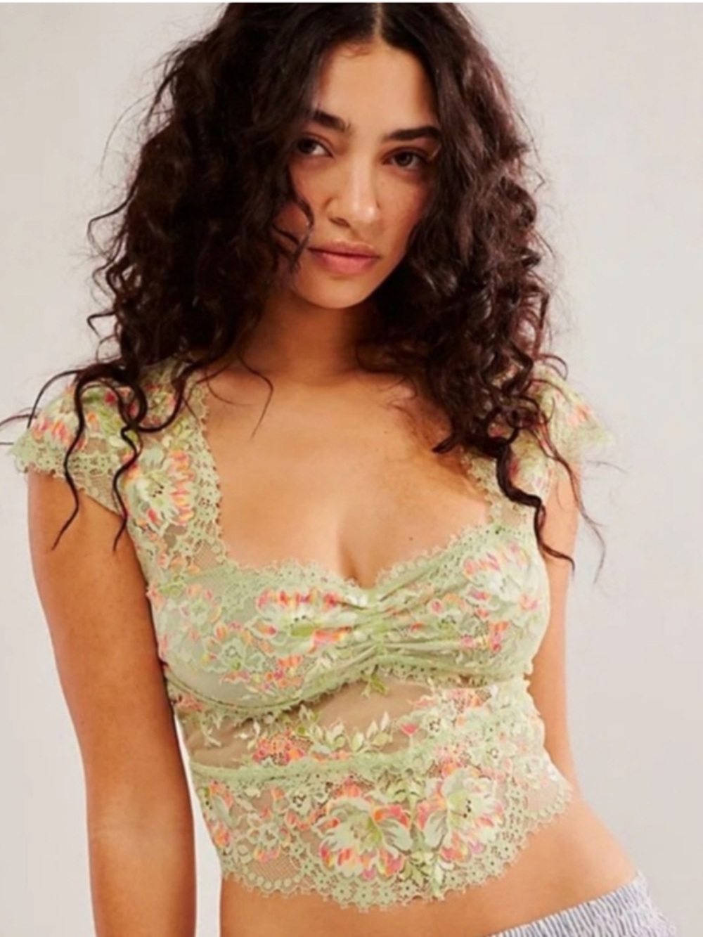 Free People Garden Party Lace Tee